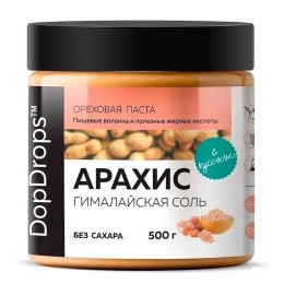 Паста Арахисовая Кранч гималайская соль DopDrops 500г