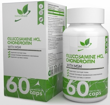 Глюкозамин + Хондроитин + МСМ NaturalSupp 60 капс